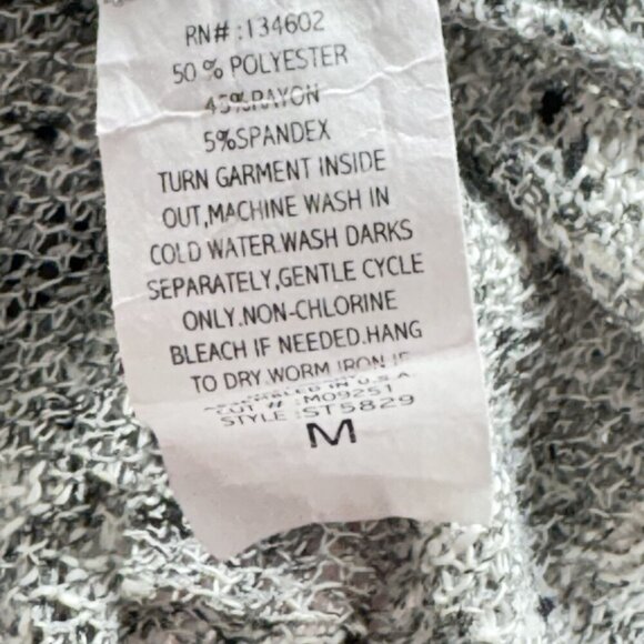 MAUVE Women Open Front Sweater Size M Gray Pink Lace Bell Sleeves Casual 21-6 - Picture 6 of 12